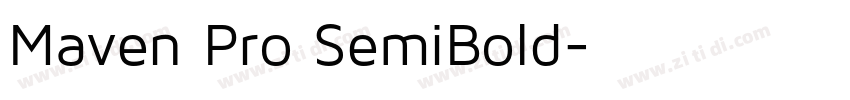 Maven Pro SemiBold字体转换